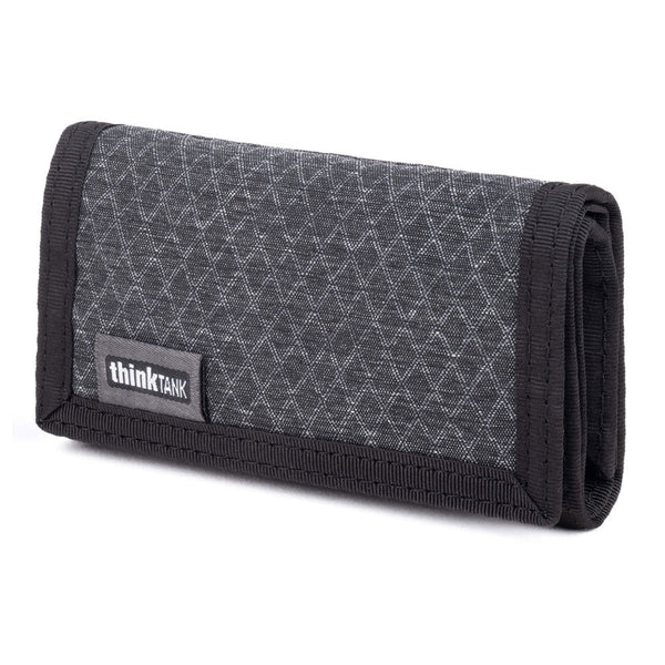 Thinktank Pixel Pocket Rocket v2 folding memory card wallet in black with durable double ripstop fabric and secure closure.
