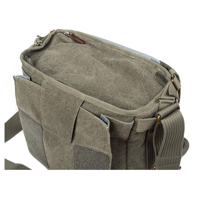 ThinkTank Retrospective 20 shoulder bag in gray with zippered main compartment and adjustable strap