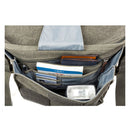 Interior view of ThinkTank Retrospective 20 v2.0 shoulder bag showing organized compartments and storage pockets