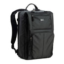 A black Thinktank backpack on a white background