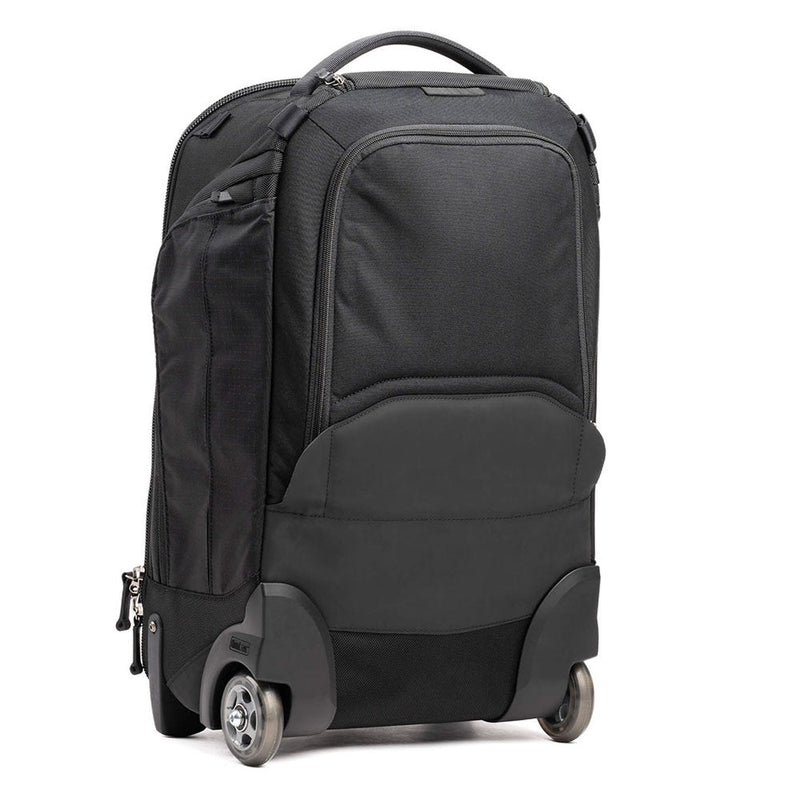 ThinkTank Walker Pro Rolling Backpack with durable build, convertible roller and backpack design, padded camera compartment, and ergonomic straps