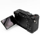 Sony a7CR camera with SmallRig plate on a white background