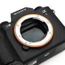 Sony a1 body on a white background