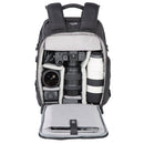 Vanguard VEO Range T 37M Backpack with customizable interior, padded protection for mirrorless camera, lenses, and laptop, tactical design with water-resistant material and multiple access points