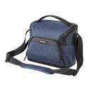 Vanguard Vesta Aspire 21 compact padded camera bag in blue with shoulder strap for DSLR and mirrorless cameras
