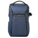 Vanguard Vesta Aspire compact DSLR camera backpack with padded compartments and side pockets in blue