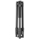 Vanguard Vest GO 204AB compact aluminum travel tripod with Arca-compatible ball head and quick-flip leg locks folded for easy packing