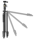Vanguard Vest GO 204AB lightweight aluminum travel tripod with Arca-compatible ball head and adjustable leg angles