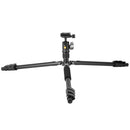 Vanguard Vest GO 204AB compact aluminum tripod with Arca-compatible ball head and quick-flip locks
