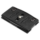 Velbon QB-635L quick release plate with adjustable camera screw and anti-twist pins for tripod heads