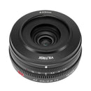 The Viltrox AF 26mm f2.8 EVO on a white background
