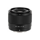 Viltrox AF 35mm f1.7 Air lens for Fujifilm X APS-C cameras with wide aperture, STM autofocus, lightweight compact design, and high-quality optics.