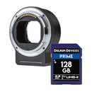 Viltrox NF-Z Lens Mount Adapter with Delkin Prime 128GB SDXC Memory Card bundle for Nikon cameras
