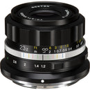 Voigtlander 23mm f1.2 Nokton lens for Nikon Z mount, compact APS-C prime lens with large aperture and precise metal controls