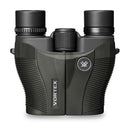 Vortex Vanquish 8x26 compact binoculars with reverse porro prism, fully multi-coated lenses, waterproof and fogproof design, and rubber armor.