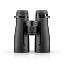 Black binoculars with a Zeiss logo on a white background