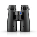 Black binoculars with a Zeiss logo on a white background