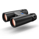 Black binoculars with a Zeiss logo on a white background