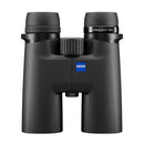 Black binoculars with Zeiss logo on a white background