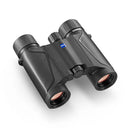 Black binoculars with Zeiss logo on a white background