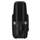 Zoom H2essential Handy Recorder with three internal microphones and USB-C port, compact black audio recorder.