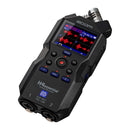 Zoom H4essential handheld audio recorder with X/Y mics, 2 XLR/TRS inputs, 32-bit float recording, and color display for music, podcast, and video audio capture
