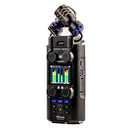 Zoom H5studio professional handheld audio recorder with large mics and color LCD display