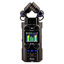 Zoom H5studio professional audio recorder with large mics, studio-grade preamps, and color LCD displaying real-time waveforms