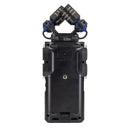Zoom H6studio handy recorder with large-diaphragm XY microphones, four studio-grade preamps, and 32-bit float recording.
