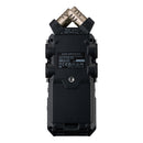 Zoom H6essential handheld audio recorder with X/Y microphones and multiple input ports backside view