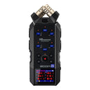 Zoom H6essential handheld recorder with 32-bit float, six-track recording, X/Y microphones, and color waveform display