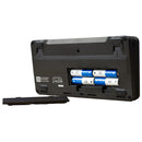 Zoom LiveTrak L6 Mixer/Recorder showing battery compartment with four AA batteries installed