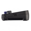 Side view of Zoom PodTrak P2 podcast recorder showing USB mic input and microSD slot