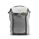 Peak Design Everyday Backpack v2 20L in gray, weatherproof, expandable, with MagLatch and UltraZip access, laptop sleeve, and customizable organization.