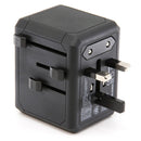 iQ Universal Travel Adapter with USB ports and multiple plug types for global charging in over 150 countries