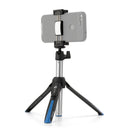 Benro BK15 Mini Tripod with ball head and smartphone holder, Bluetooth remote, and extendable selfie stick