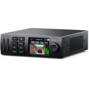 Blackmagic HyperDeck Studio HD Mini professional broadcast deck with LCD display and control buttons for SD/HD recording