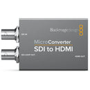 Blackmagic Micro Converter SDI to HDMI 3G with power supply and 3D LUT color calibration in compact metal enclosure