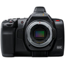 Blackmagic Pocket Cinema Camera 6K G2 front view showing lens mount and sensor with 6K logo