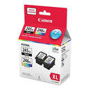 Canon PG-245XL and CL-246XL ink cartridge value pack with black and color XL cartridges for printing documents and photos