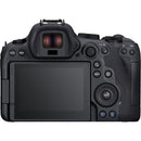 Canon EOS R6 Mark II full-frame mirrorless camera back view with LCD screen and controls