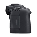 Canon EOS R6 Mark II full-frame mirrorless camera side view with textured grip and controls