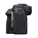 Opposite side view of Canon EOS R6 Mark II Body featuring ports for HDMI and microphone.