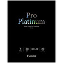 Canon 8.5x11" Pro Platinum photo paper 20 sheets with studio finish and high color reproduction