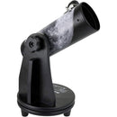 Celestron FirstScope tabletop Dobsonian telescope with Moon surface design and 76mm reflector optical tube
