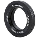 Celestron T-Ring adapter for Canon M-mount mirrorless cameras, black metal with secure bayonet flange.