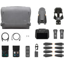 DJI Mavic 3 Drone Cine Combo with Hasselblad camera, remote controller, propellers, batteries, ND filters, cables, and carrying bag.