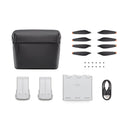 DJI Mini 3 Pro Fly More Kit Plus with batteries, charging hub, propellers, screws, charging cable, and shoulder bag