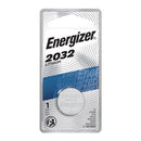 Energizer CR2032 3V lithium battery in packaging for electronic devices with temperature resistance