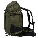 F-Stop Ajna 37L DuraDiamond Backpack in olive green with weather-resistant zippers and adjustable straps